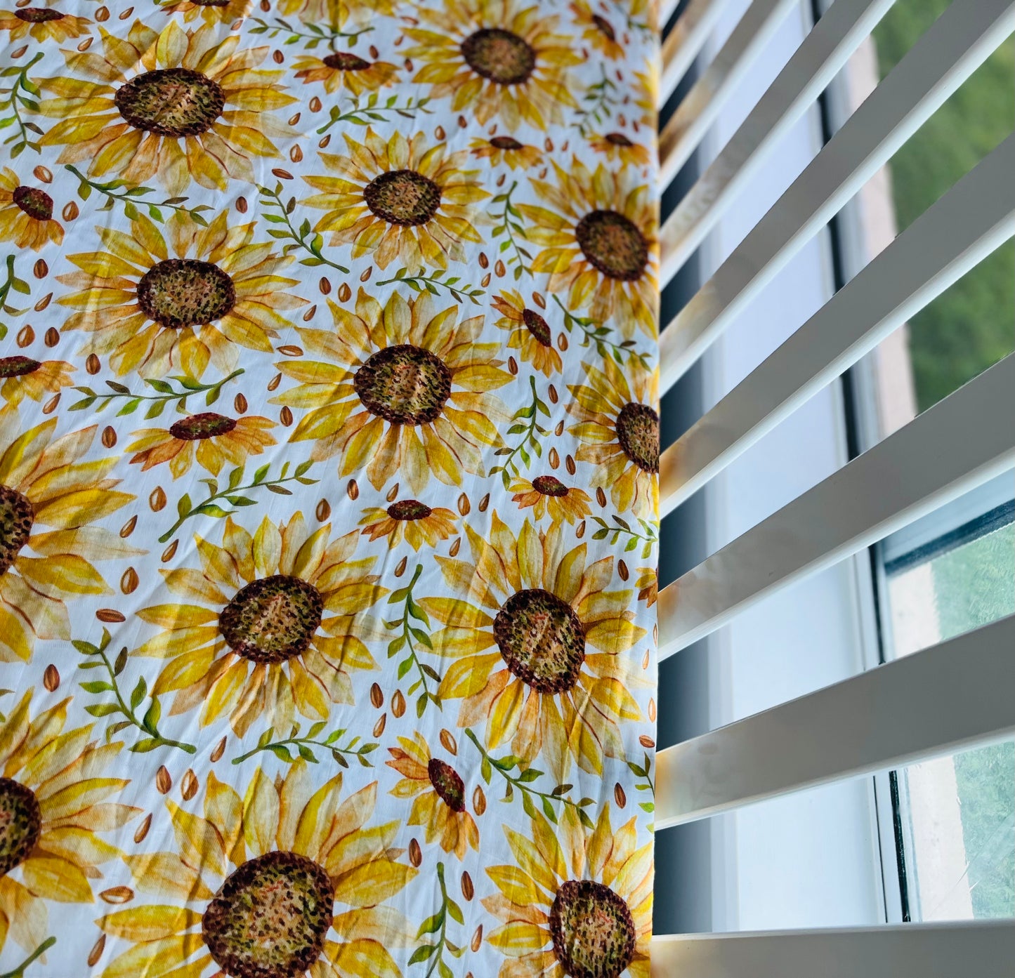 Sunflowers Bamboo & Organic Cotton Fitted Cot Sheet