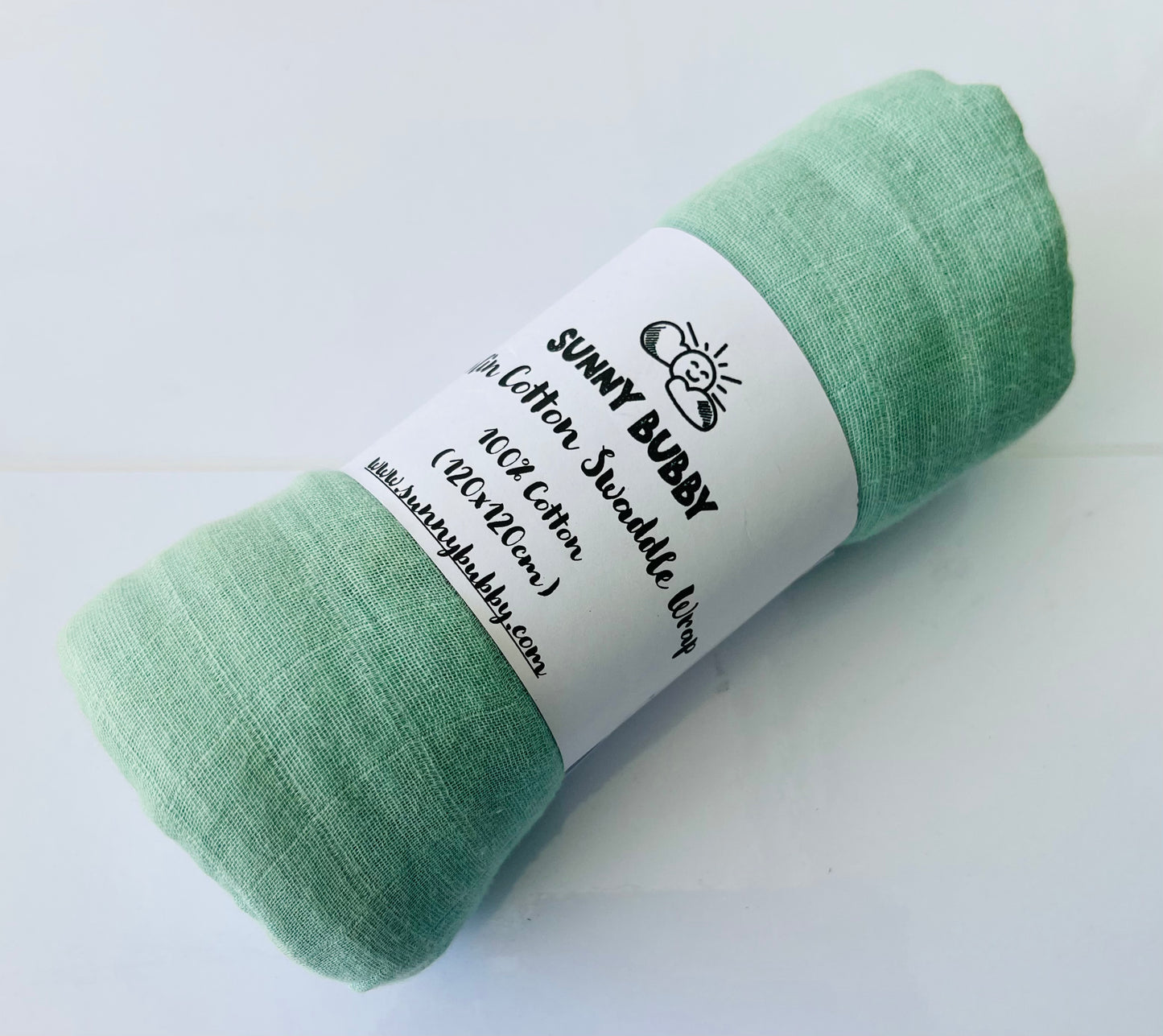 Green 100% Muslin Cotton Swaddle
