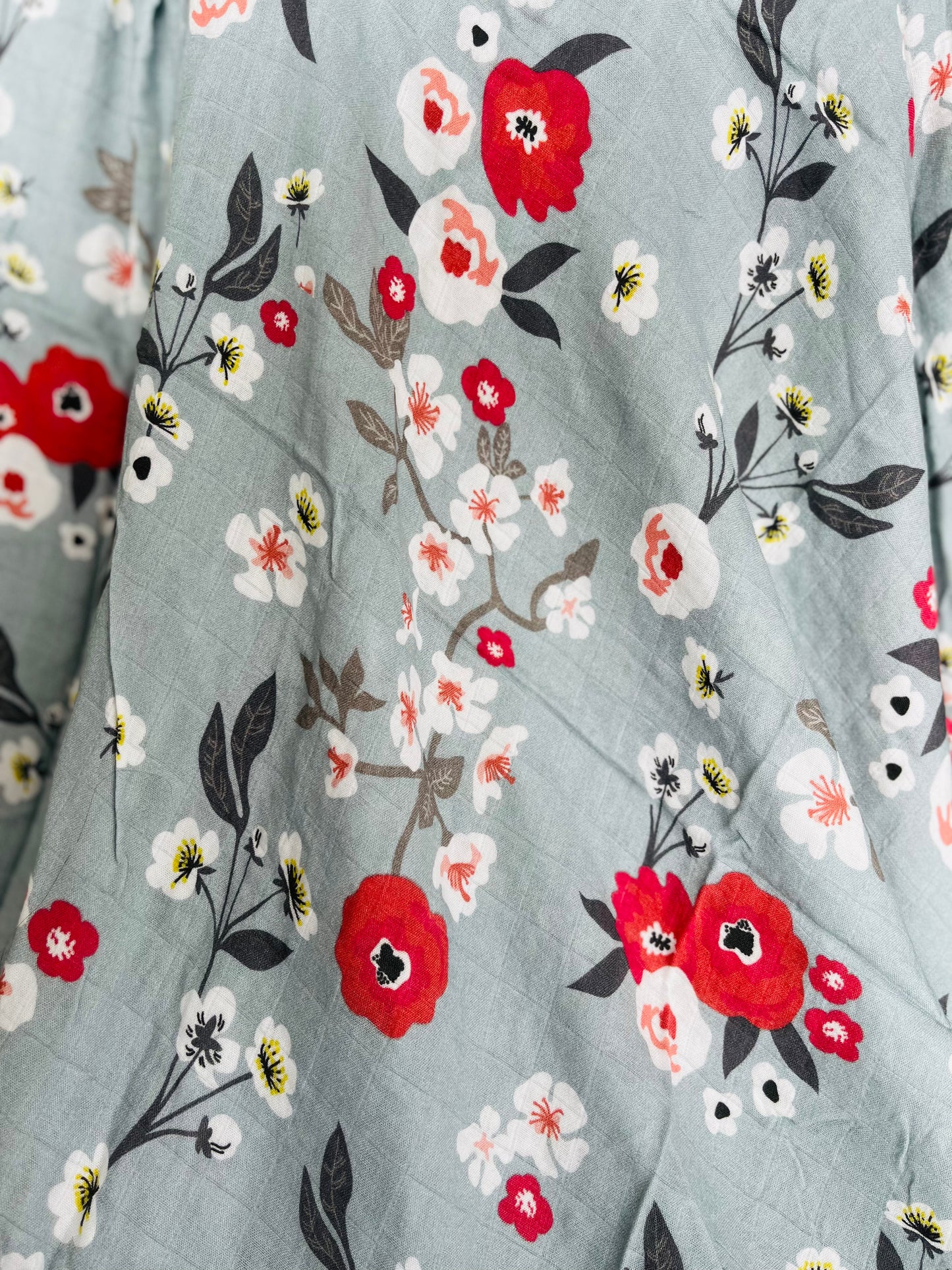 Poppies Bamboo Cotton Swaddle