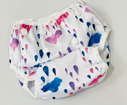 Rain Clouds Reusable Swim Nappy