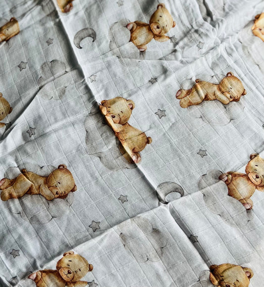 Teddies Bamboo Cotton Swaddle