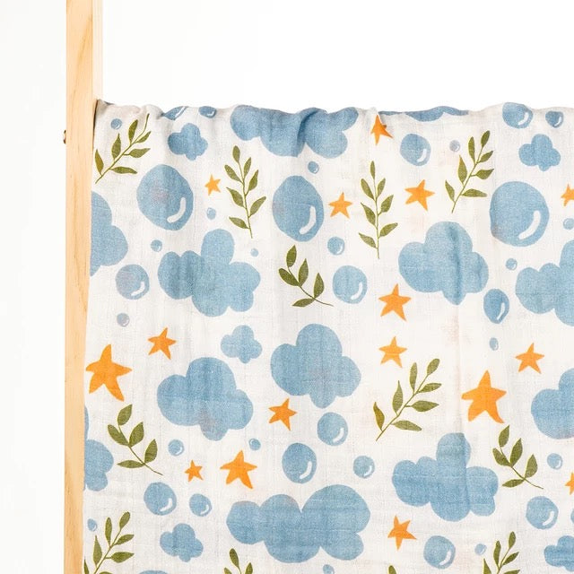 Clouds 100% Muslin Cotton Swaddle