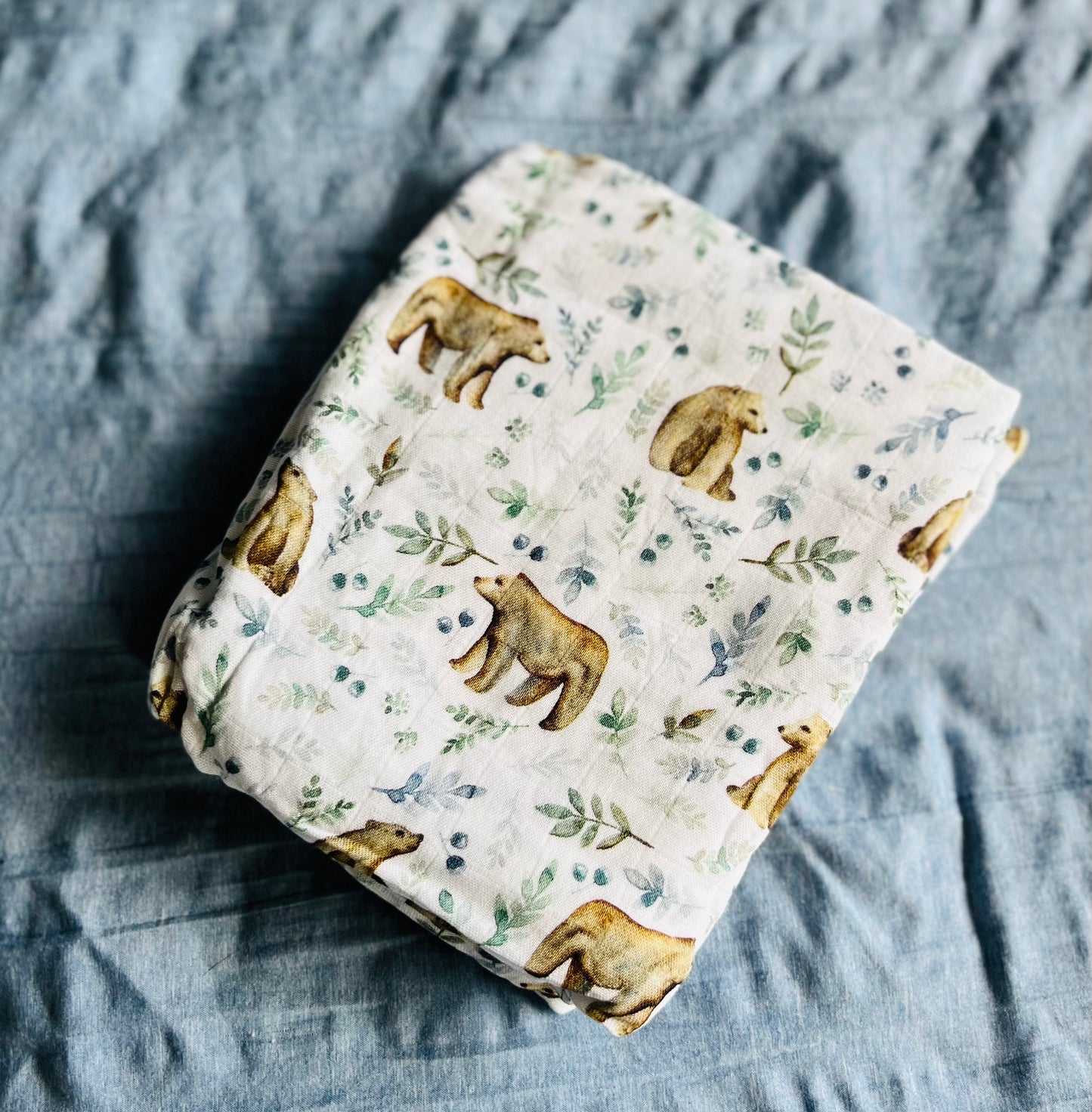 The Bears Bamboo Cotton Swaddle
