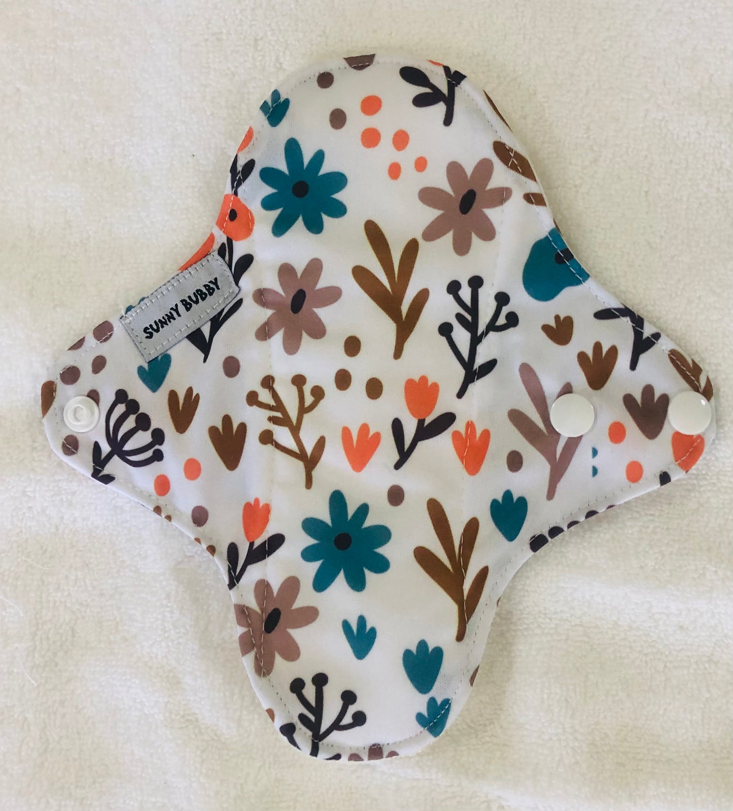 Colourful Flowers Reusable Bamboo Cotton Cloth Pads