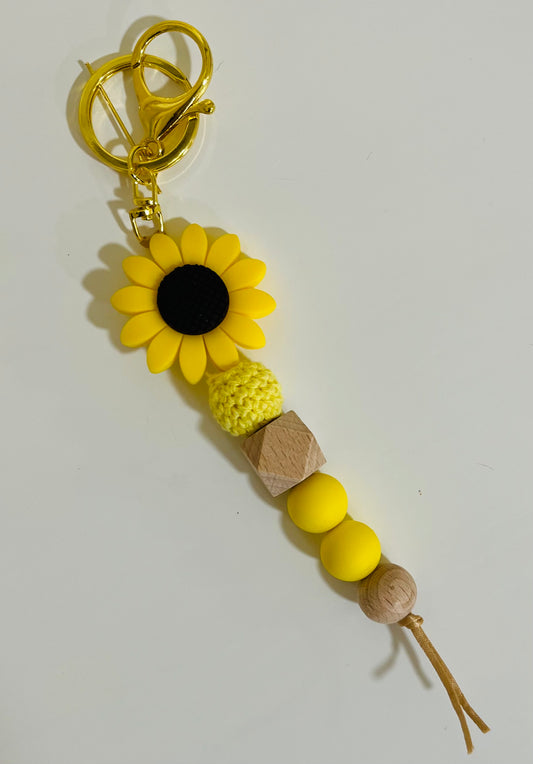 Handmade Sunny Sunflower Key Chains