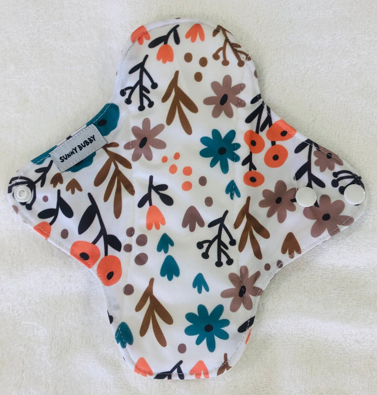 Colourful Flowers Reusable Bamboo Cotton Cloth Pads