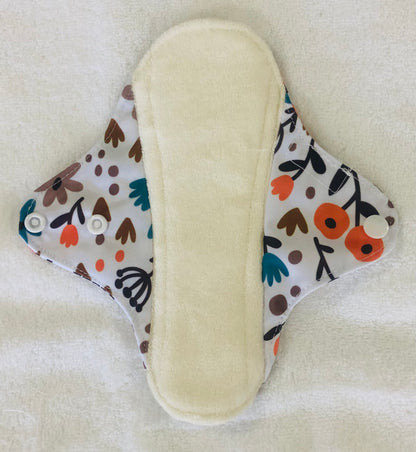 Colourful Flowers Reusable Bamboo Cotton Cloth Pads
