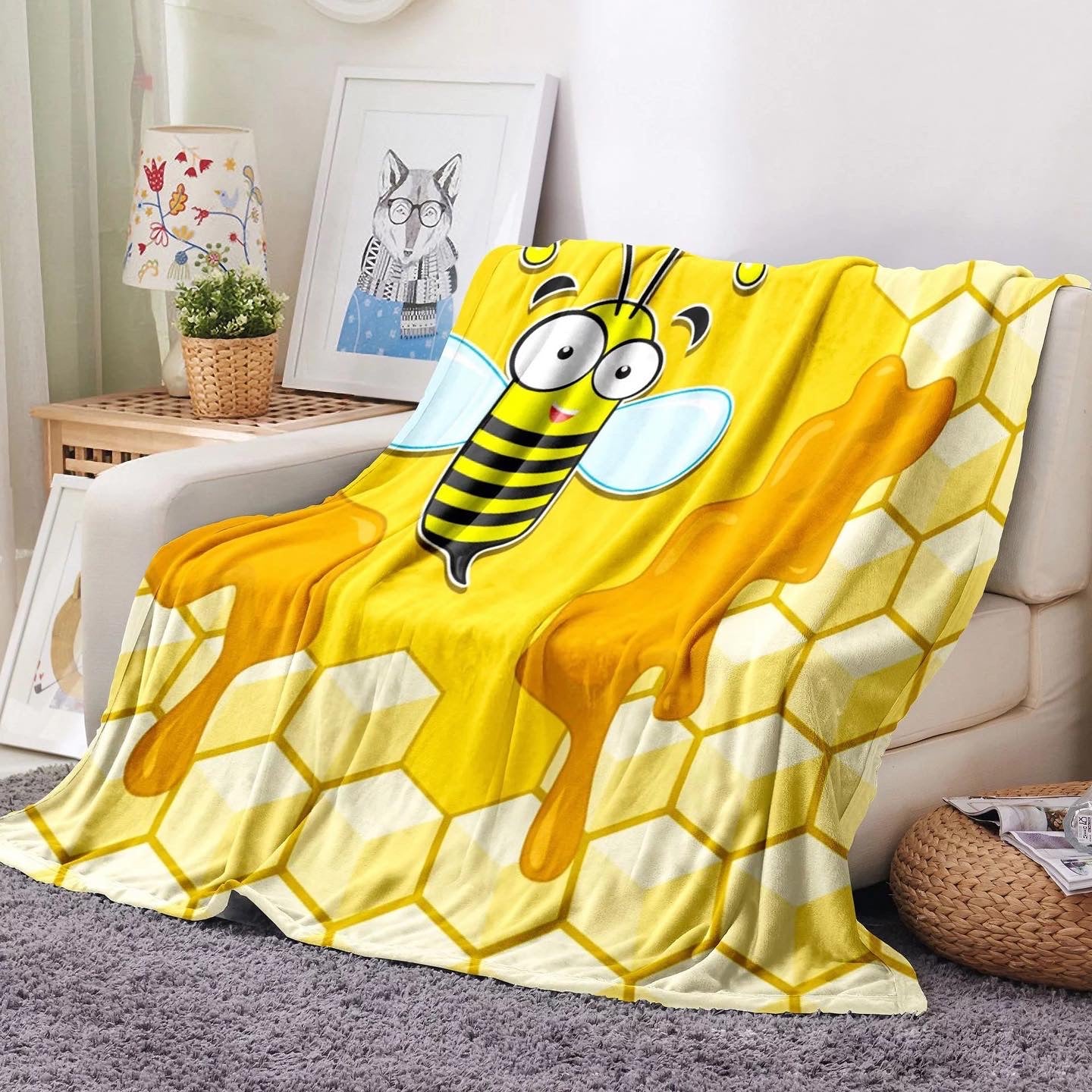 The Bumble Bees Cuddly Flannel Blanket