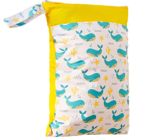 Whale Party Large Wet Bag