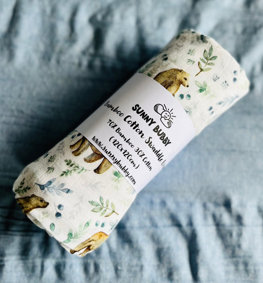 The Bears Bamboo Cotton Swaddle