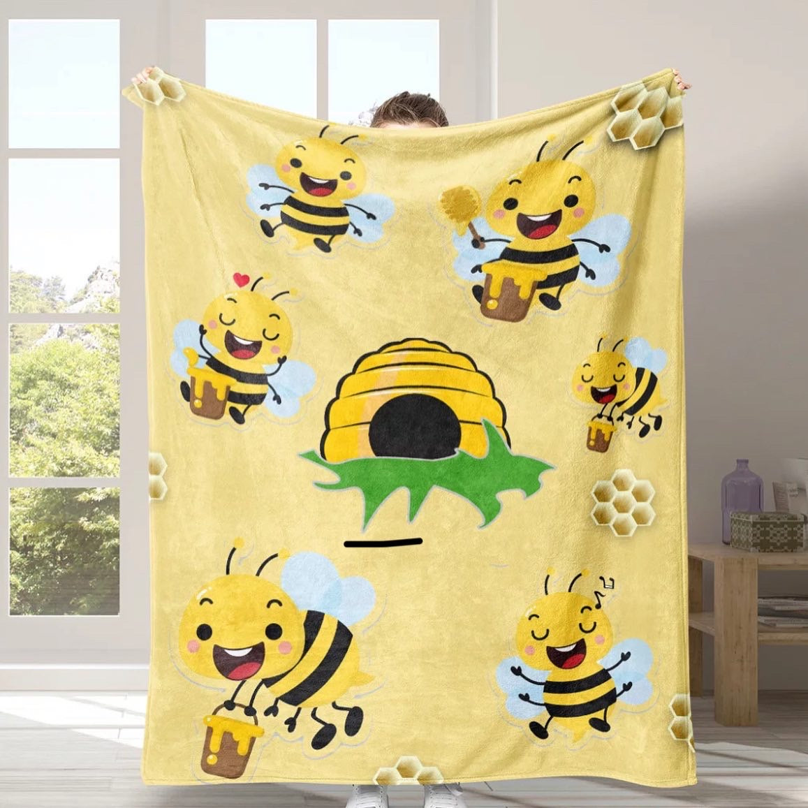 The Bumble Bees Cuddly Flannel Blanket