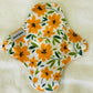 Yellow Flowers Reusable Bamboo Cotton Cloth Pads